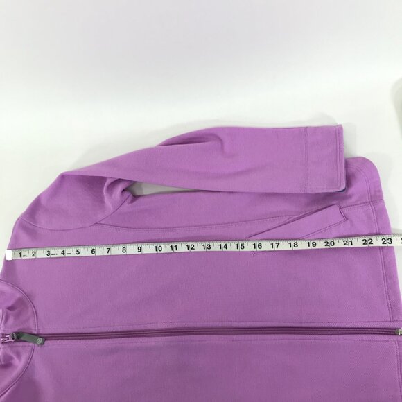 T by Talbots Zip Front Jacket Women's Small Petite Purple Pockets Active Outdoor - Picture 8 of 10